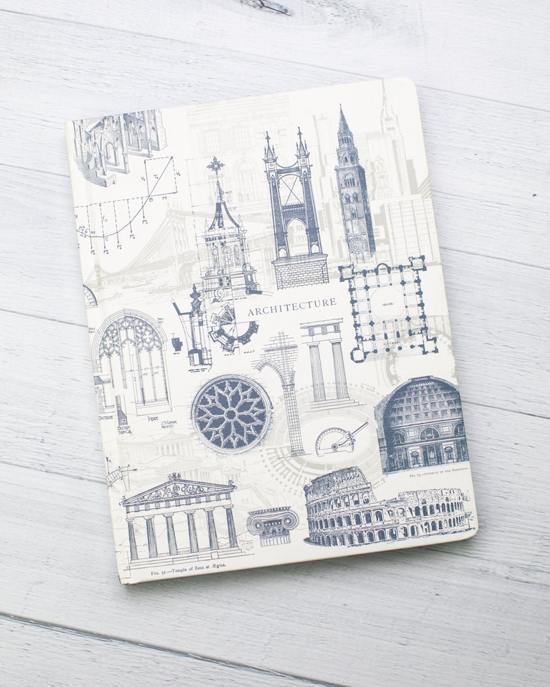 Architecture Notebook Hardcover Civil Engineer Graph Etsy
