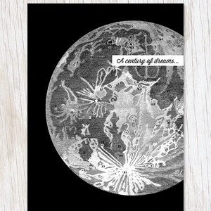 Mond: A Century of Dreams Grußkarte | Astronomie Karte, Lunar Dreams, Professor Geschenk, Wissenschaft Grußkarten & Stationary