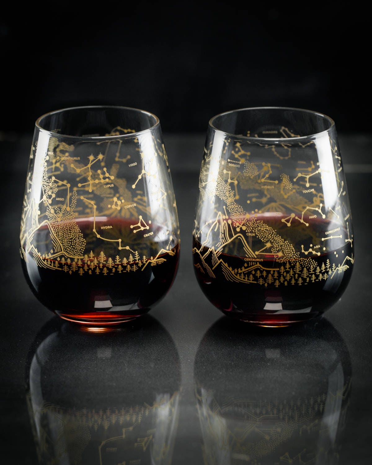 Southern Sky Wine Glass Set Science Wine Glass Astronomy Etsy