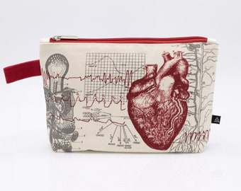 Anatomical Heart Pencil Bag | Anatomy, Heart, Toiletry Bag, Makeup Bag, Pencil Case, College Student Gifts, valentines