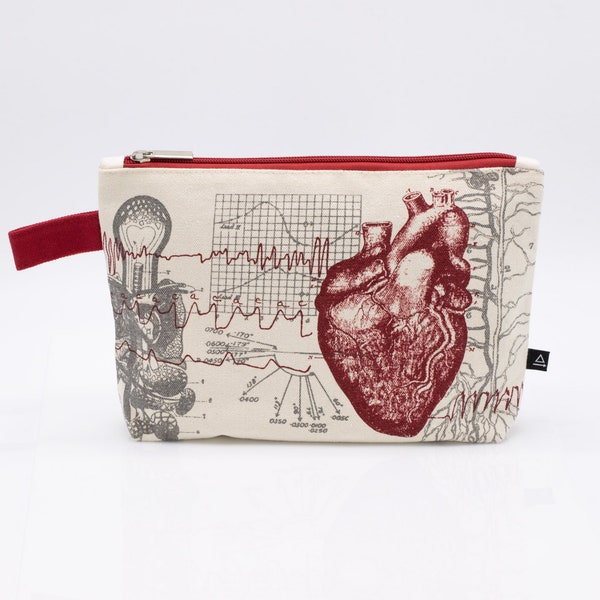 Anatomical Heart Pencil Bag | Anatomy, Heart, Toiletry Bag, Makeup Bag, Pencil Case, College Student Gifts, valentines