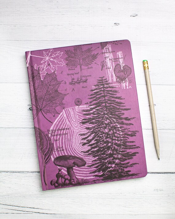 Forest Journal Trees Hardcover Notebook Woodland Botany Etsy