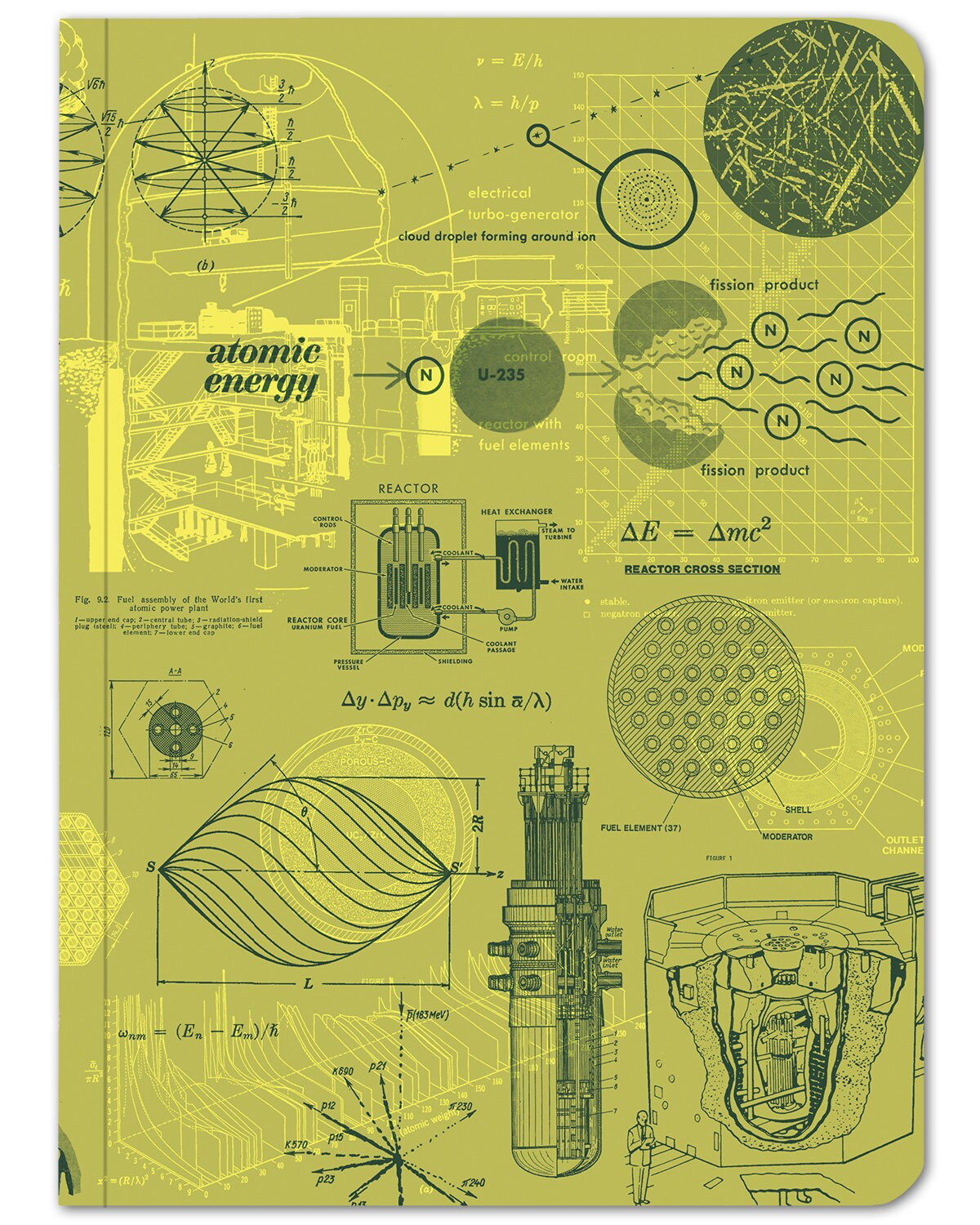 Carnet de physique nucléaire à couverture souple Journal en pointillés,  Journal de grille de points, Carnet de papier graphique, Cadeau de physique  -  France