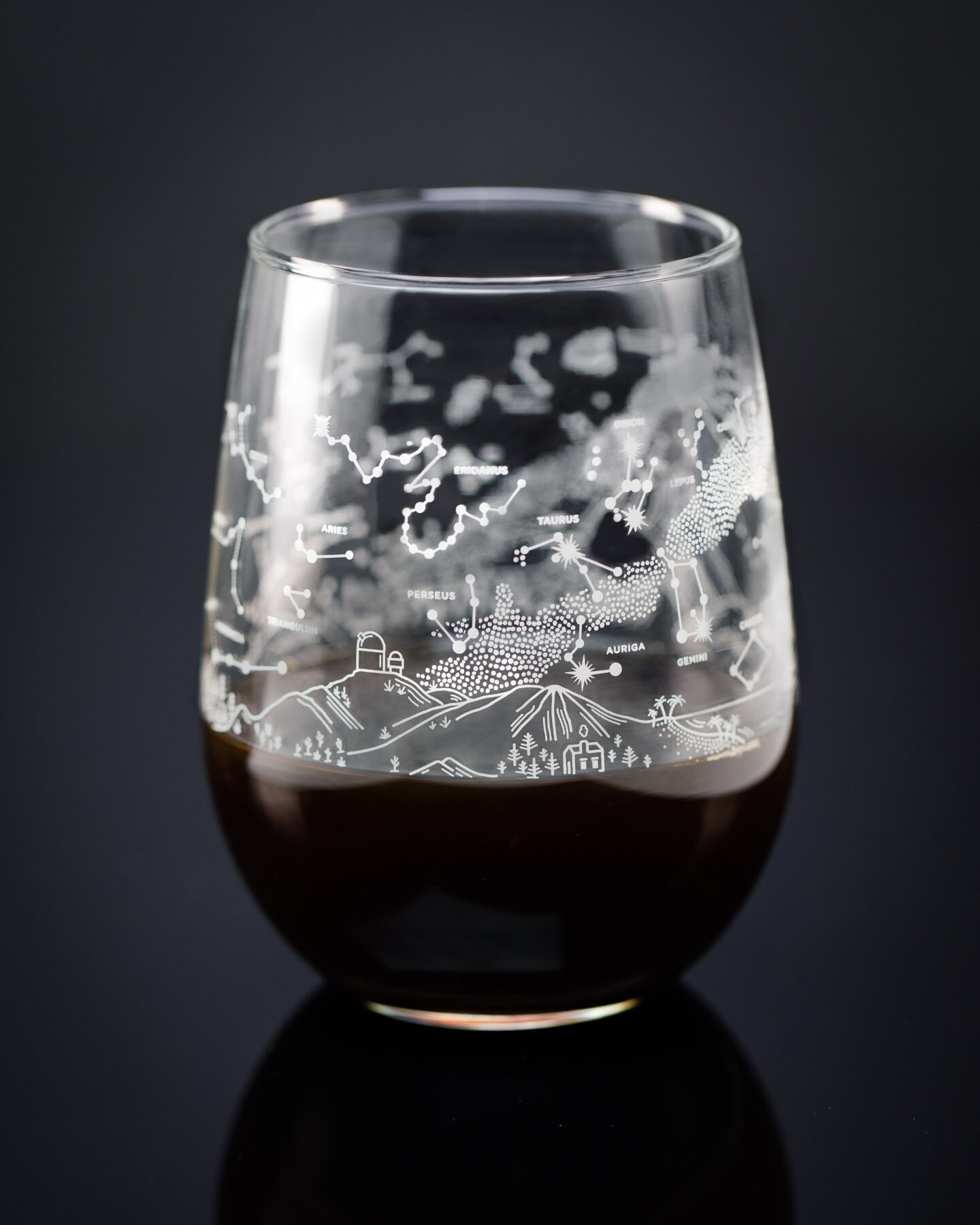 Personalized Stemless Wine Glass - Custom Night Sky Stemless Wine Glass -  Well Told