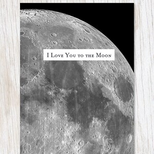 Tarjeta de cumpleaños de I Love You To The Moon, tarjeta de aniversario de amor lunar, tarjetas de celebración de Stars Planets, tarjetas románticas espaciales, tarjetas de cielo nocturno