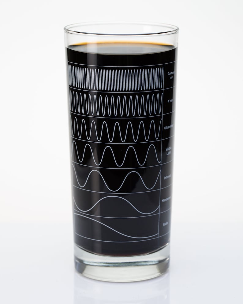 Electromagnetic Spectrum Tumbler Glass Physics Gift image 2