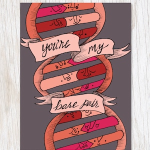 Jij bent mijn basispaar - DNA Love Card | Genetica Liefdeskaarten, Biologie Geschenken, Professor Gift, Medische Student Gift, College Student Gift