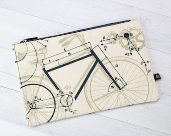 Bicycle Zipper Pouch | Bicycle Gifts, Bicycle Accessories, Engineer Gifts
