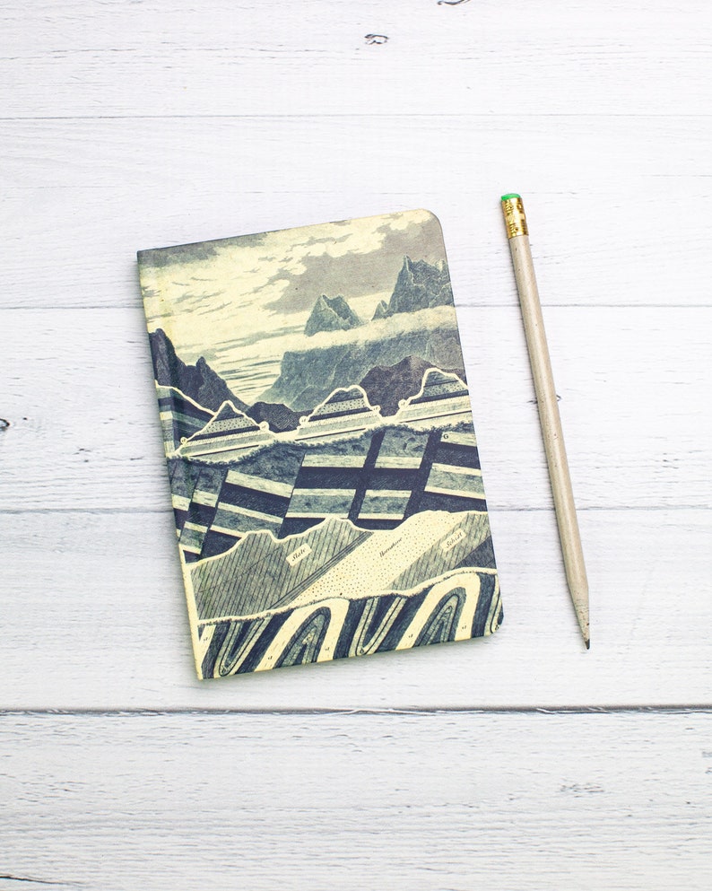 Geology Mini Hardcover Notebook Hiking Journal Recycled Etsy