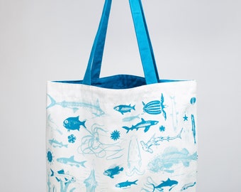 Marine Biology Tote Bag | Reversible Tote, Biology Gifts
