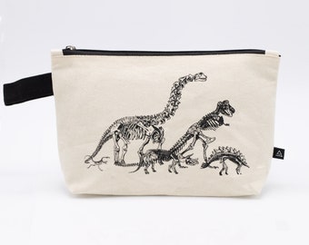 Eras of the Dinosaurs Pencil Bag | Paleontology, Dinosaur, Toiletry Bag, Makeup Bag, Travel Bag, Pencil Case