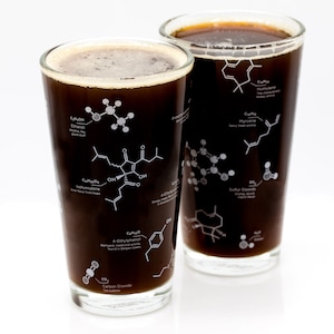 Beer Chemistry - Pint Glass Set | Chemistry Gift, Pharmacist Gift, College Student Gift