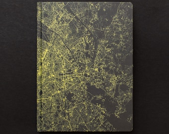 Paris by Night Black Paper Notebook | Paris by Night Dark Matter