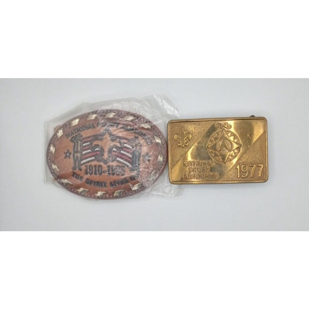 Boy Scout Belt Buckles Vintage 1977 1985 National Scout Etsy