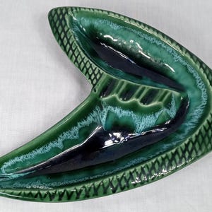 Vintage California Pottery Atomic Boomerang Ashtray