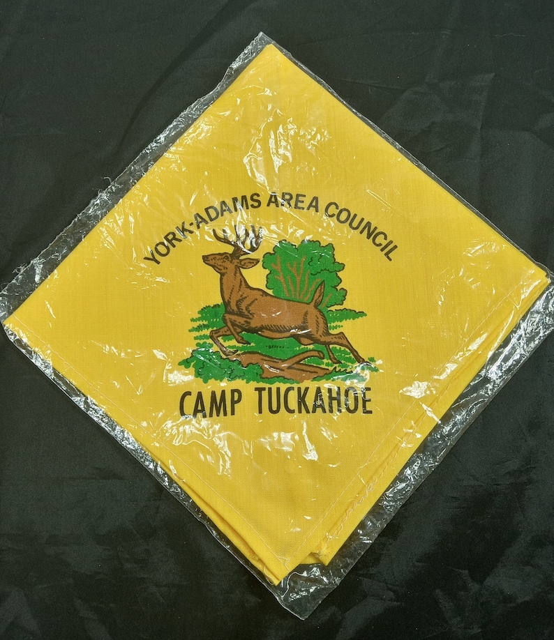 Vintage Boy Scout Neckerchief York Adams Area Council Camp Tuckahoe NOS