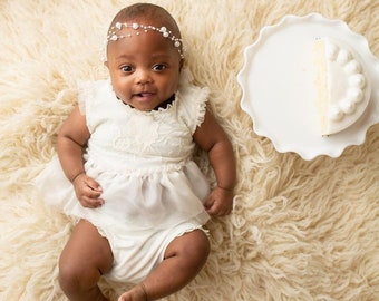 Pearl Newborn Tiebacks Pearl Tieback Baby Christening