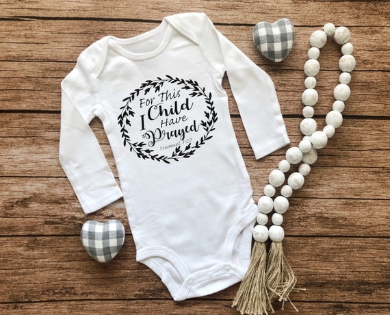 For This Child I Have Prayed, Christian Baby Gift, Gender Neutral