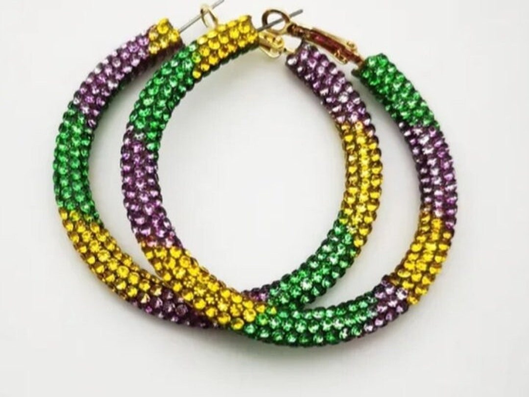 Mardi Gras Multi Stone Earrings main image 1