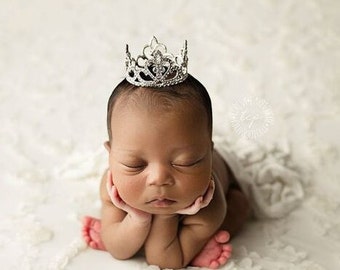 Diadème de bébé en strass, couronne de nouveau-né, diadème de princesse