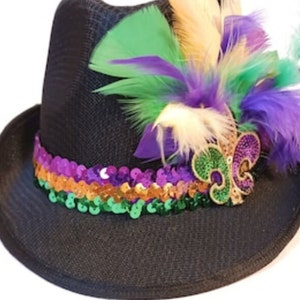 Mardi Gras Fedora Hat