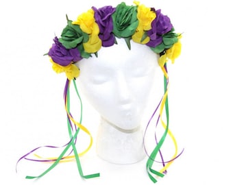 Bandeau Halo Mardi Gras Mardi Gras Serre-tête Morceau Mardi Gras Couronne De Diadème Mardi Gras Couronne De Fleurs Mardi Gras Défilé Du Mardi Gras
