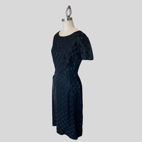 L'aiglon Vintage 1950s Polka Dot Black Dress Wigg… - image 3