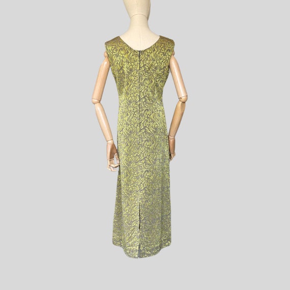 Vintage 60s 1960s Dress Brocade Wiggle Bombshell … - image 4