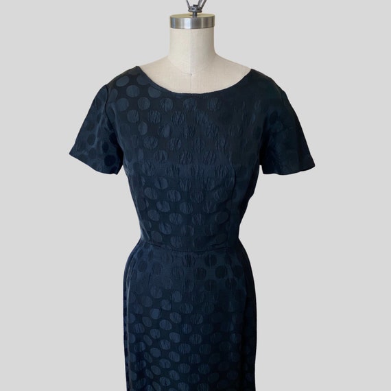 L'aiglon Vintage 1950s Polka Dot Black Dress Wigg… - image 2