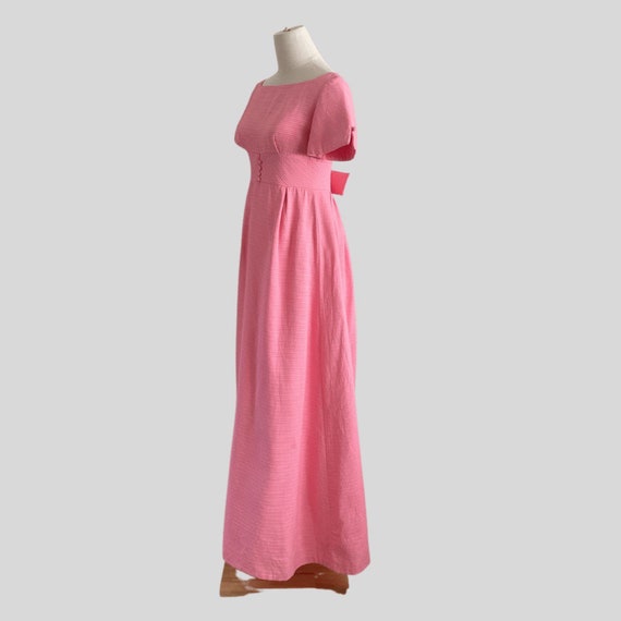 Vintage 60s Lorrie Deb Dress Pink Mod Maxi  Holid… - image 2