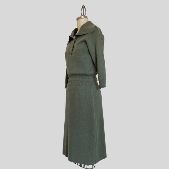 Bill Blass Cashmere Vintage 90s Army Olive Green … - image 3