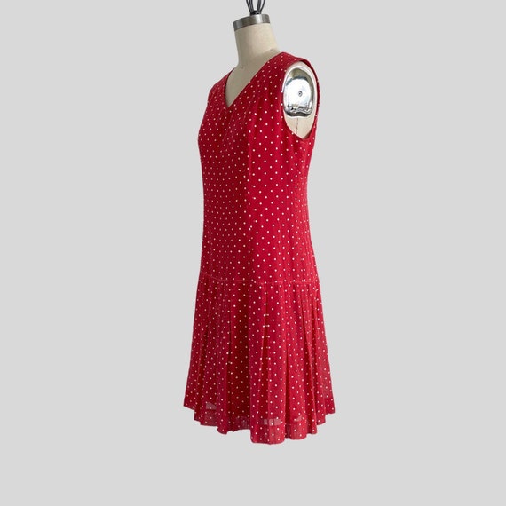 Vintage 1960s Dress Joseph Magnin Polka Dot Red W… - image 2