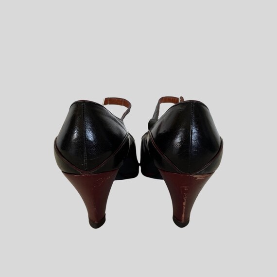 Arsho For Super Shoe Biz Vintage Black Leather Ma… - image 4