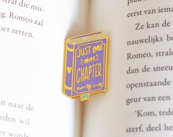 One more chapter Book | Hard enamel pin (Purple)