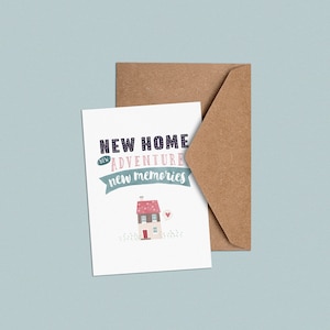 | de nuevo hogar tarjeta postal