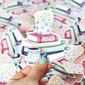 Lire plus de livres | Autocollant