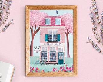 The Library in Spring | Art print