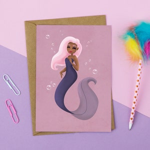 Sirène - bulles | carte postale