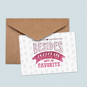 Neben Schokolade bist du mein Lieblings| Postkarte