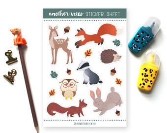 Forest animals | Sticker sheet