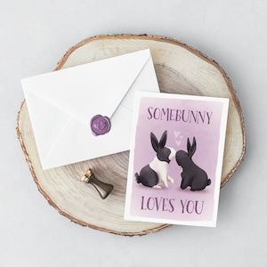 Somebunny liebt dich | Postkarte