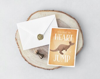 You make my heart jump | Postcard