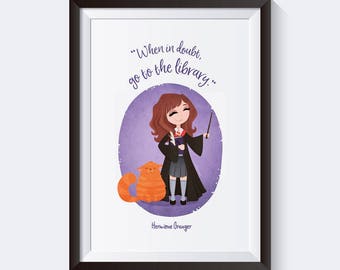 Cute Hermione Granger Digital Print