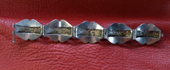 Vintage sterling Middle Eastern link bracelet - image 5
