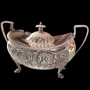 Antique Silver Plated Soup Tureen, Hand Chased, Circa 1852–1898