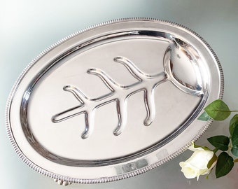 Large Silver Plated Footed Meat Tray. Circa 1930