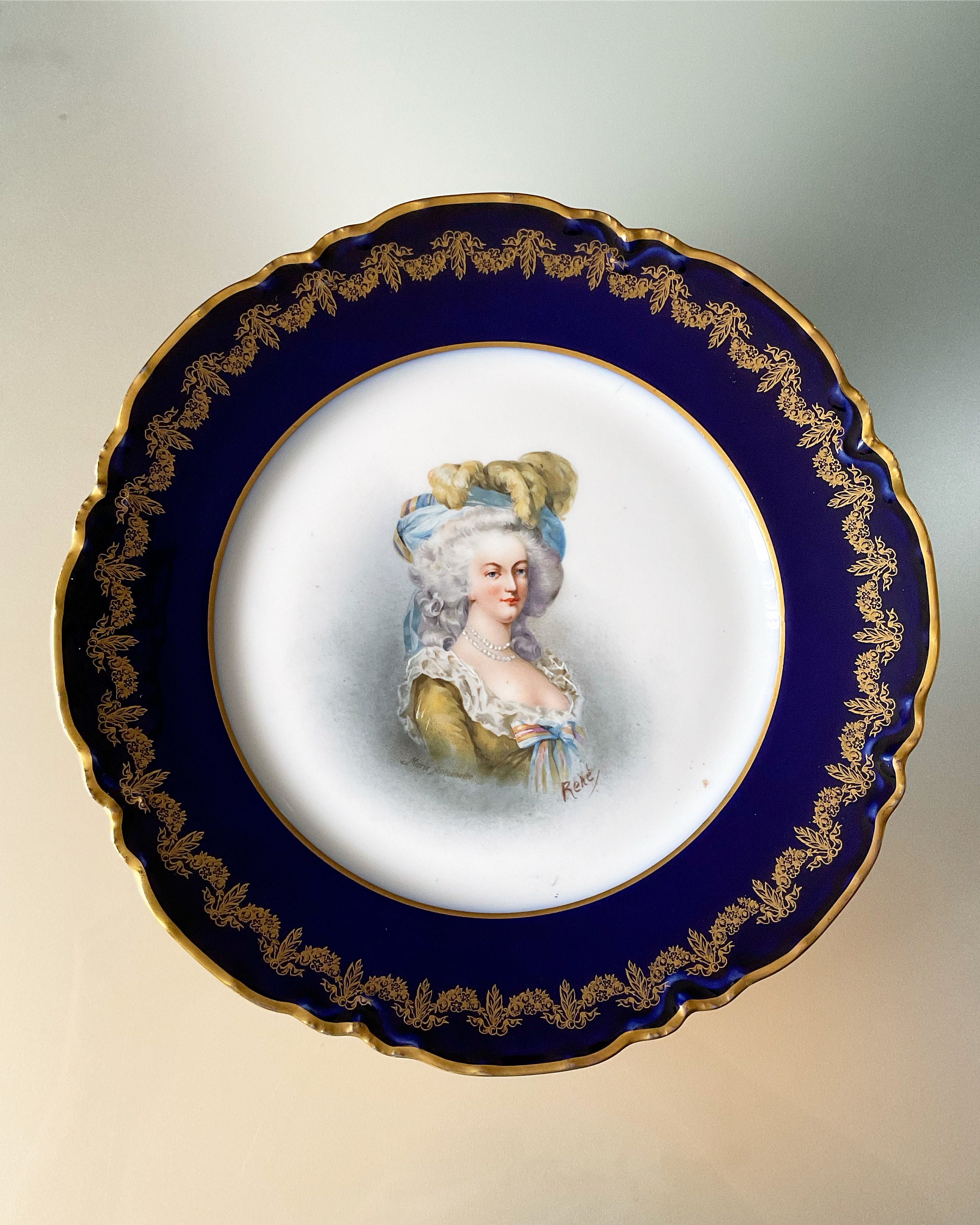 Marie Antoinette Ceramic Wall Plate — Maximalist Interior Decor