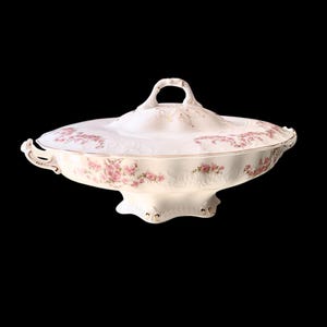 Antique Porcelain Vegetable Serving Dish, J & G Meakin, Circa 1890