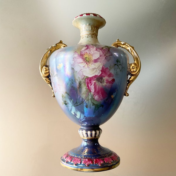 Gold Pedestal Vase Etsy