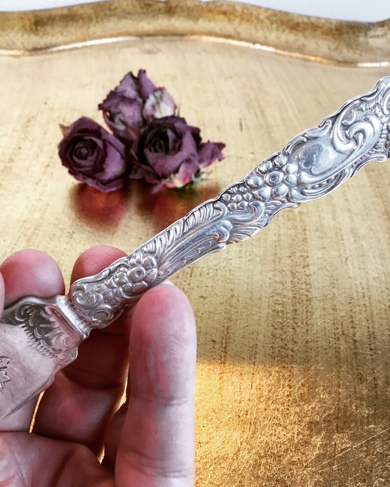 Vintage Ornate Silver Plated Nills Johan Fish Serving Knife Etsy